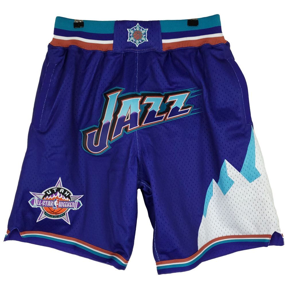 Just Don Utah Jazz Mitchell & Ness‎ NBA M Medium Jersey Shorts Purple NWT